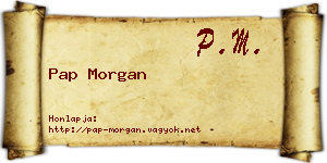 Pap Morgan névjegykártya